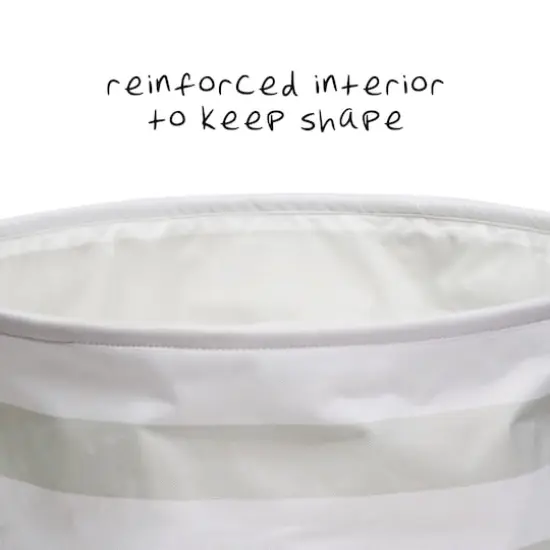 Honey Can Do 20" Gray Stripe Kids Hamper {9}