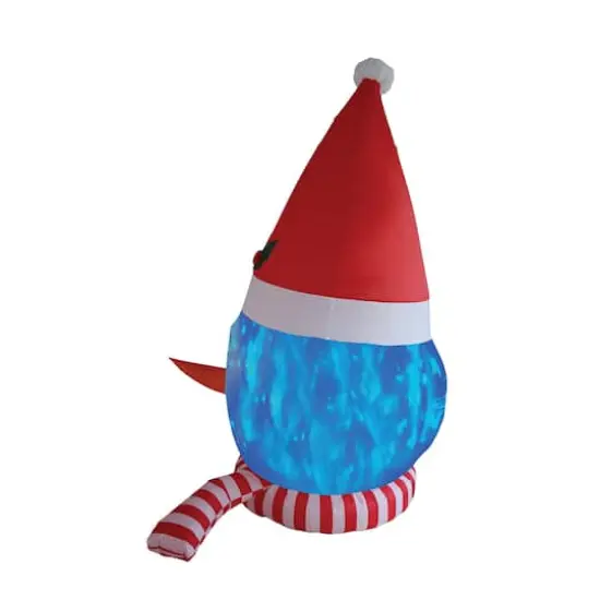 8ft. Inflatable Snowman Head with Shimmer Light {3}