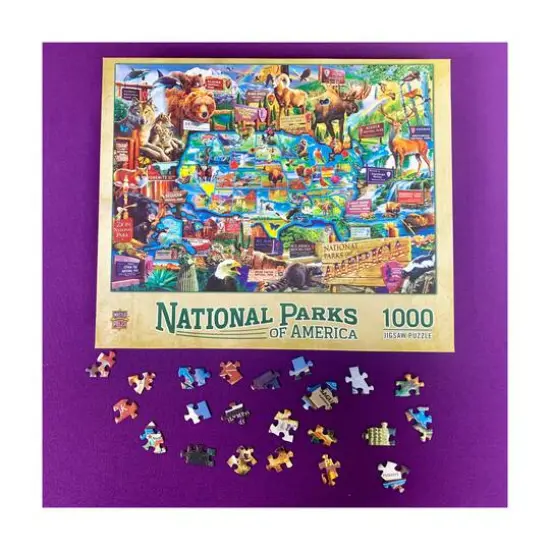 National Parks of America - Map Puzzle: 1000 Pcs {6}
