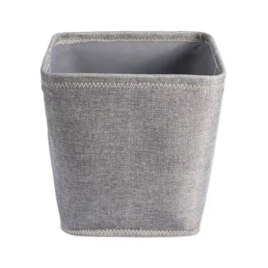 DII&reg; 11" Zig Zag Stitch Trapezoid Fabric Bins, 2ct. Gray {7}