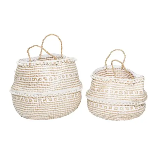 Brown Wood Natural Storage Basket Set {3}