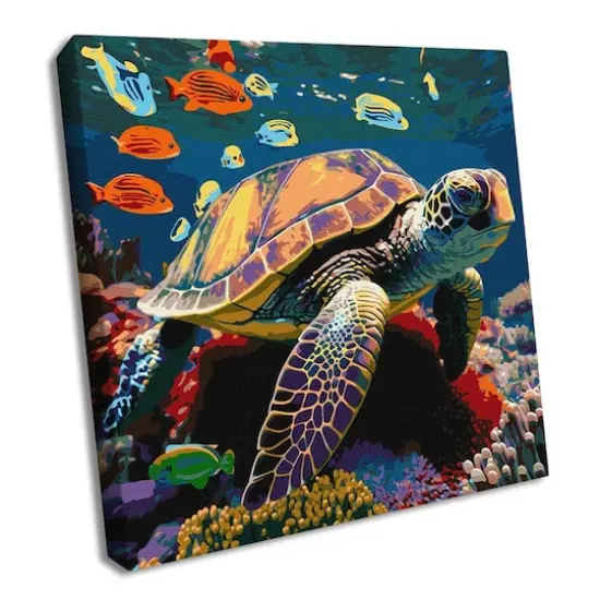 Ideyka Underwater inhabitants Painting by Numbers Kit {1}