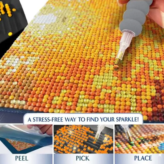 ArtSkills&reg; Brilliant Art Autumn Waterfall Stretched Canvas Diamond Painting Kit {8}