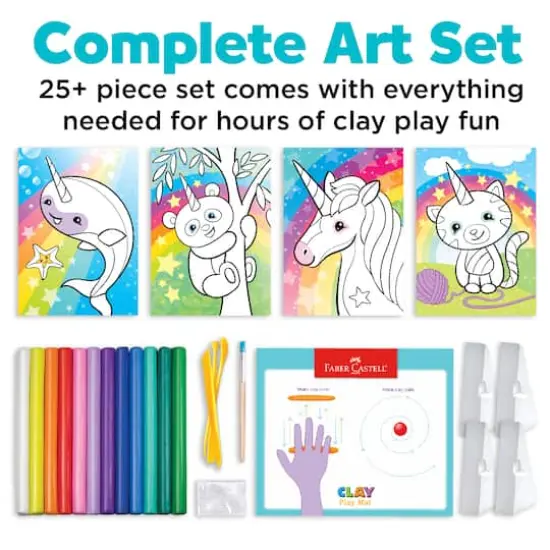 Faber-Castell&reg; Do Art Coloring with Clay Unicorn & Friends Kit {3}