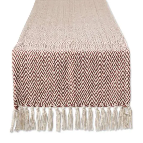 DII&reg; 72" Chevron Handloom Table Runner Cinnamon {1}