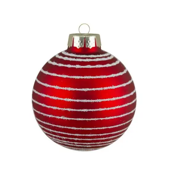 12ct. 2" Red Glass Ball Ornaments {7}