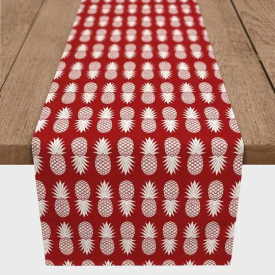 Pineapples Table Runner Red {4}