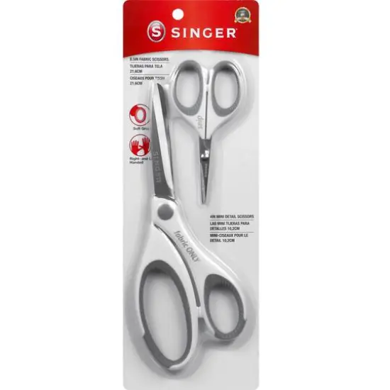 SINGER&reg; 8.5" Sewing Scissors & 4" Detail Scissors, 6ct. {7}