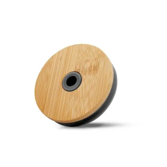 JoyJolt&reg; 20oz. Glass Tumbler with Straws & Silicone Sleeve Black {5}