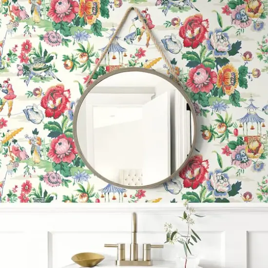 Surface Style Travel Diary Peel & Stick Wallpaper Chiffon {5}