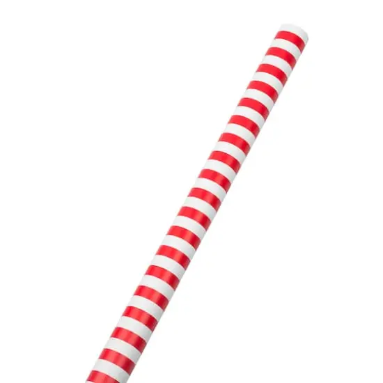 JAM Paper Striped Gift Wrap, 2ct. Red and White {4}