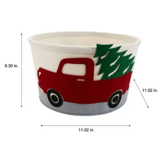 Simplify Round Felt Truck Tote {4}