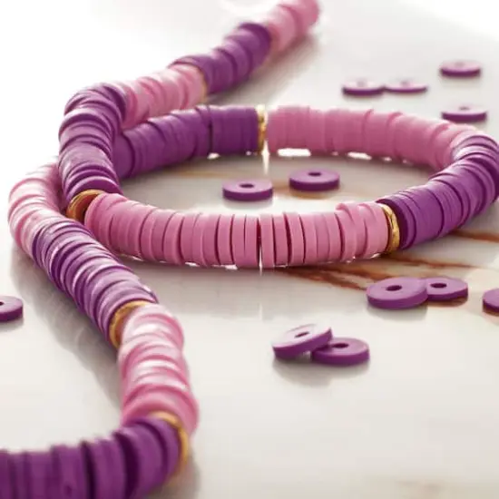 Polymer Clay Heishi Beads, 6mm by Bead Landing&trade; Purple {3}