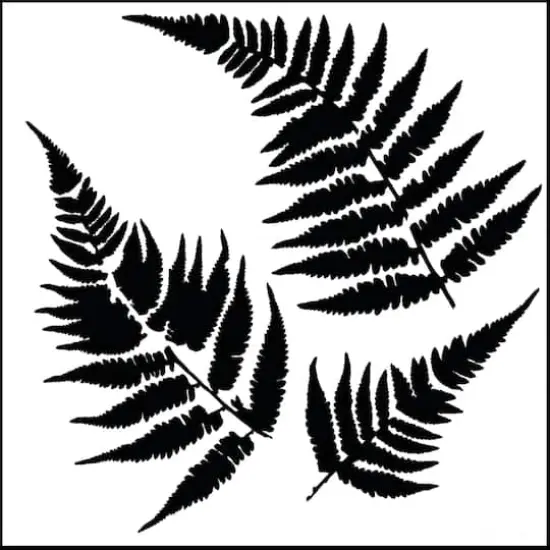 The Crafter's Workshop Ferns Stencil, 6" x 6" {1}
