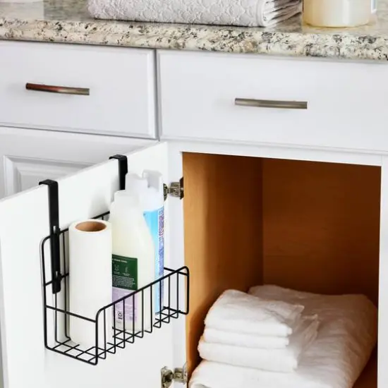 Household Essentials Over the Door Shallow Metal Basket {3}