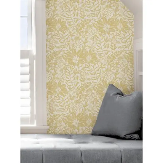 NuWallpaper Yellow Foliole Peel & Stick Wallpaper {6}