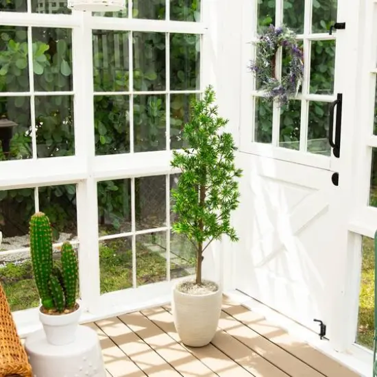 4ft. UV Artificial Podocarpus Artificial Tree (Indoor/Outdoor) {10}