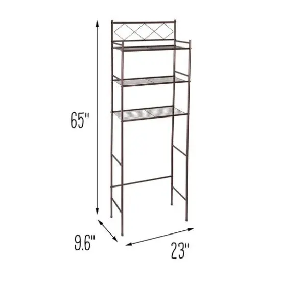 Honey Can Do Oil-Rubbed Bronze Over-the-Toilet Space Saver Shelving Unit {12}