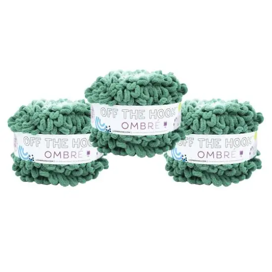 3 Pack Lion Brand&reg; Off the Hook&trade; Ombre Yarn Greenery {1}