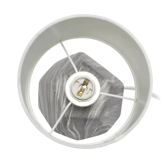 Simple Designs Round Prism Mini Table Lamp Marbled {6}