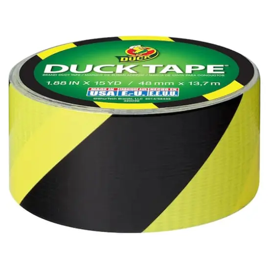 Duck Tape&reg; Black & Yellow Stripes Duct Tape {4}