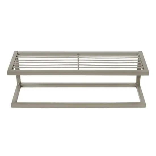 Honey Can Do Steel Bathroom Slatted Shelf with Towel Bar {6}