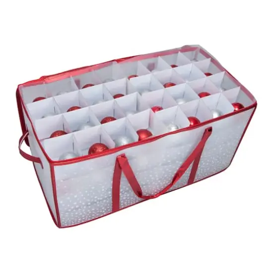 Simplify Red & White 128ct. Ornament Storage Organizer {4}