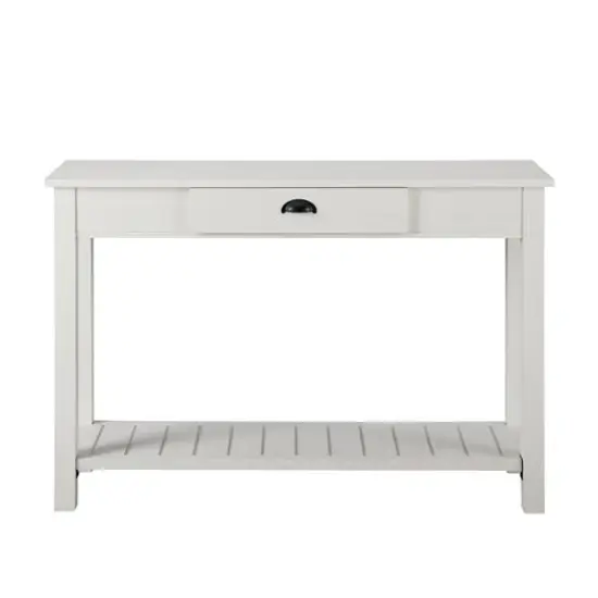 Walker Edison Brushed White Country Style Entry Table {5}