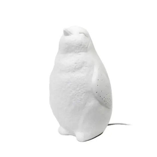 Simple Designs Porcelain Arctic Penguin Shaped Table Lamp {1}