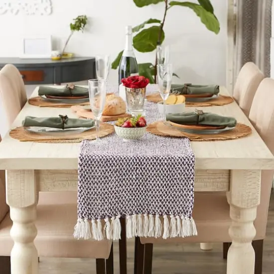 DII&reg; 72" Woven Table Runner Eggplant {5}