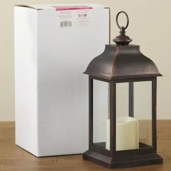 Kate Aspen&reg; 12" LED Vintage Manchester Decorative Copper Lantern {6}