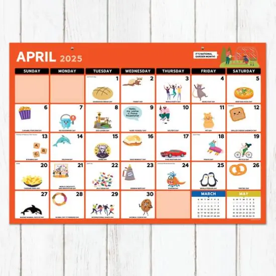 TF Publishing Medium 2025 Every Day is a Holiday Monthly Blotter Desk Pad Calendar {4}