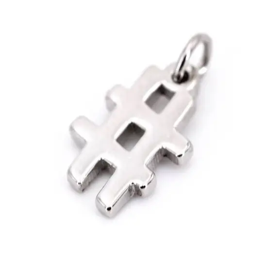 Sterling Silver Number Charm by Bead Landing&trade; Hashtag {6}