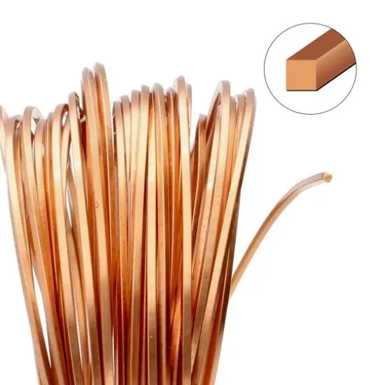 The Beadsmith&reg; Wire Elements&trade; 18 Gauge Tarnish Resistant Medium Temper Square Wire, 7yd. Natural Copper {4}