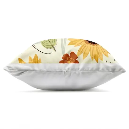 Stupell Industries Warm Sunflower Botanicals Pattern Outdoor Printed Pillow {4}