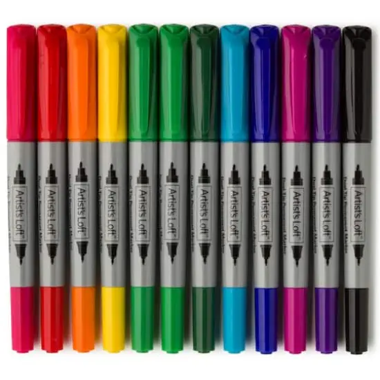 24 Color Dual Tip Permanent Markers by Artist's Loft&trade; {7}