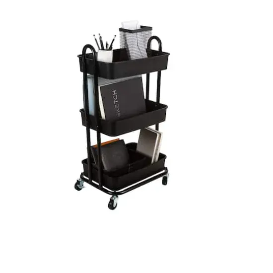 Organize It All 3-Tier Rolling Multifunctional Storage Cart {3}