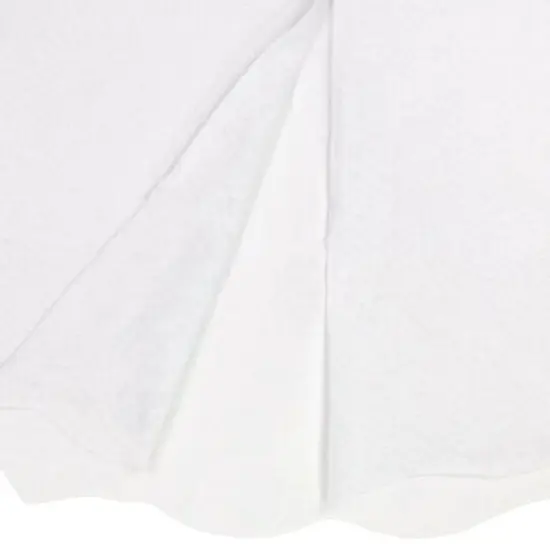 48" Winter White Scalloped Edge Tree Skirt {11}