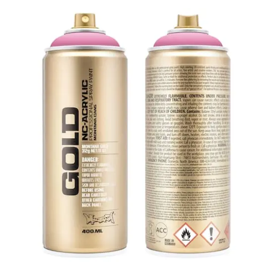 Montana&trade; Cans GOLD Shock Color Spray Paint, 400mL S4000 Shock Pink Light {1}