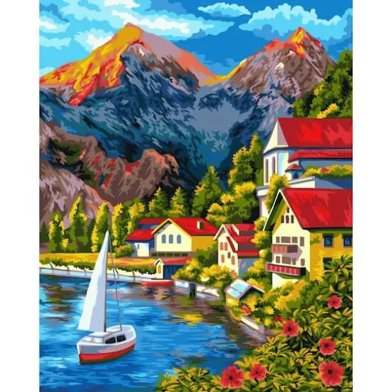 Crafting Spark Mountain Coast Painting by Numbers Kit {1}
