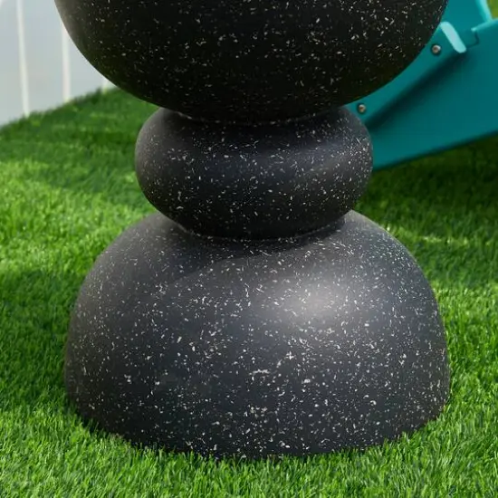 Glitzhome&reg; 17.5" Multifunctional Faux Terrazzo Garden Stool {7}