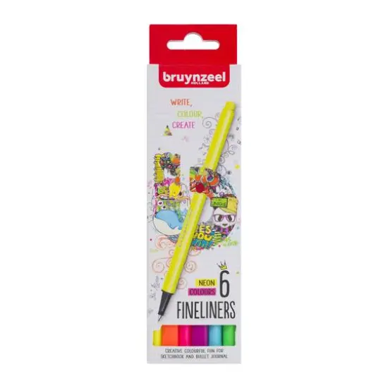 Bruynzeel Fineliner Neon Colors Pen Set {1}