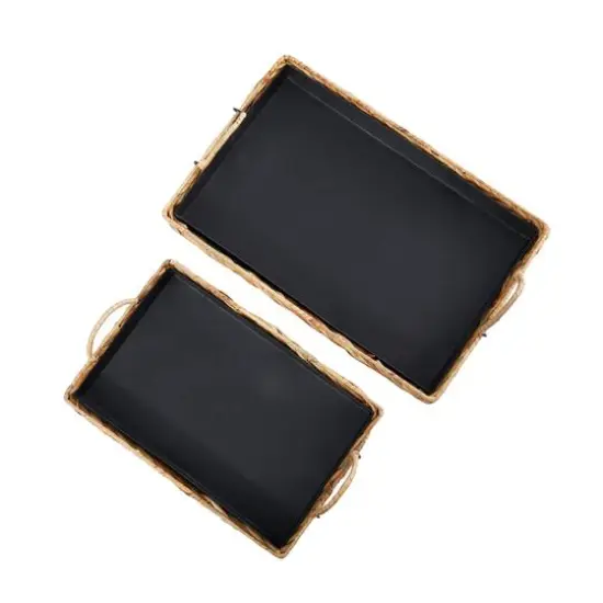 Handmade Bohemian Seagrass Nesting Tray Set {6}