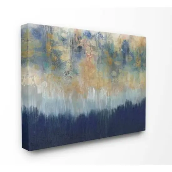 Stupell Industries Gold & Blue Abstract Canvas Wall Art {1}
