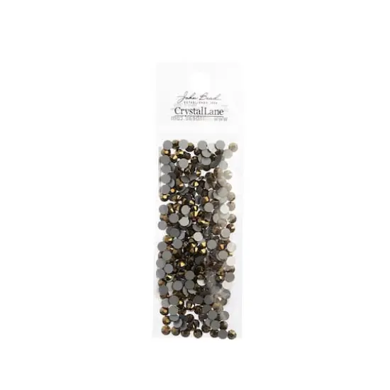 John Bead Crystal Lane SS16 Metallic Glass Round Flatback Rhinestones, 288ct. Metallic Gold {4}