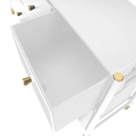 Simplify 5 Drawer Luxury Dresser White {7}