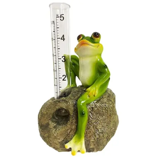 Santa's Workshop 6" Frog Rain Gauge {1}