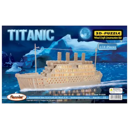 Titanic Natural Wood 178 Piece 3D Puzzle {1}