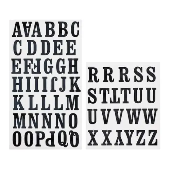 Black San Serif Alphabet Iron-On Transfers by Make Market&reg; {1}
