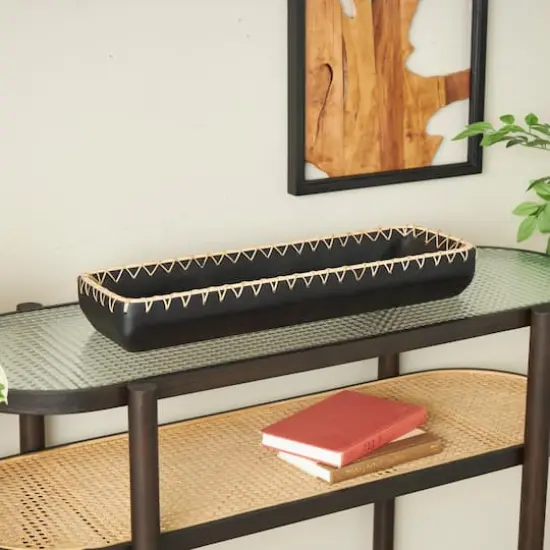 24" Black Mango Wood Handmade Nesting Tray {9}